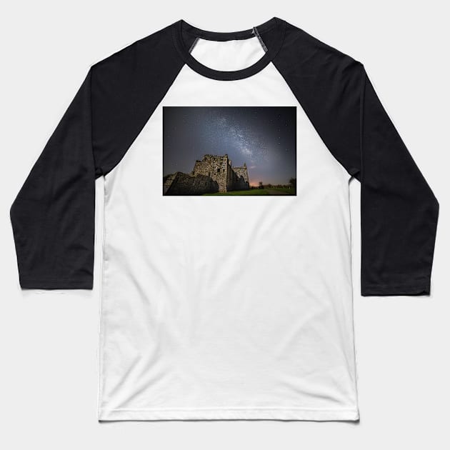 Dunbrody Abbey - Milky Way Baseball T-Shirt by cagiva85